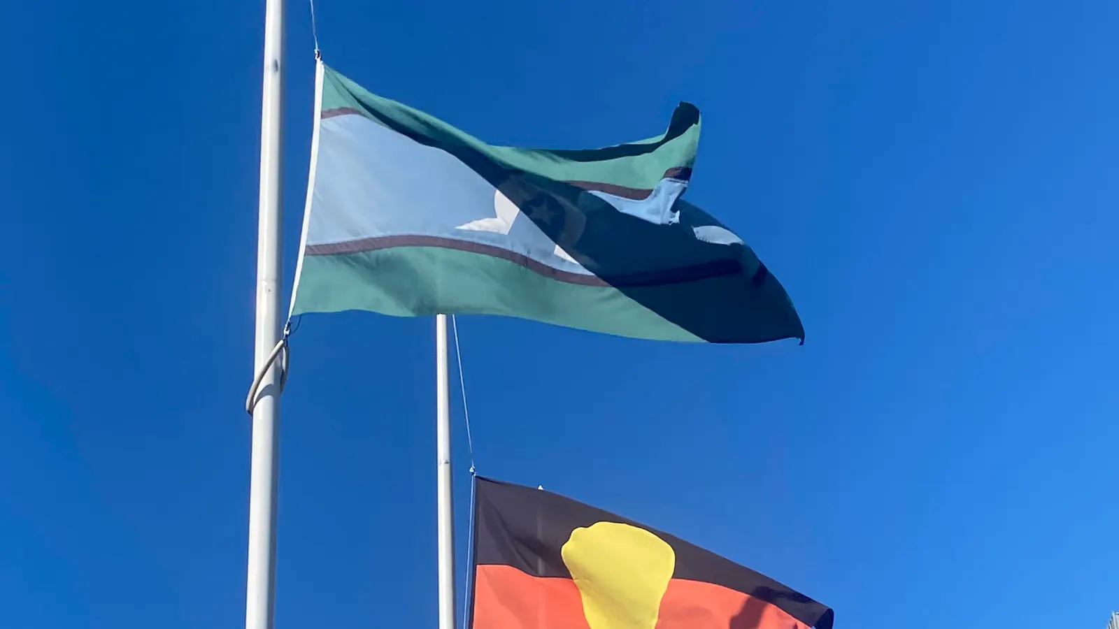 Flags at half-mast at the University of Sydney in 2022