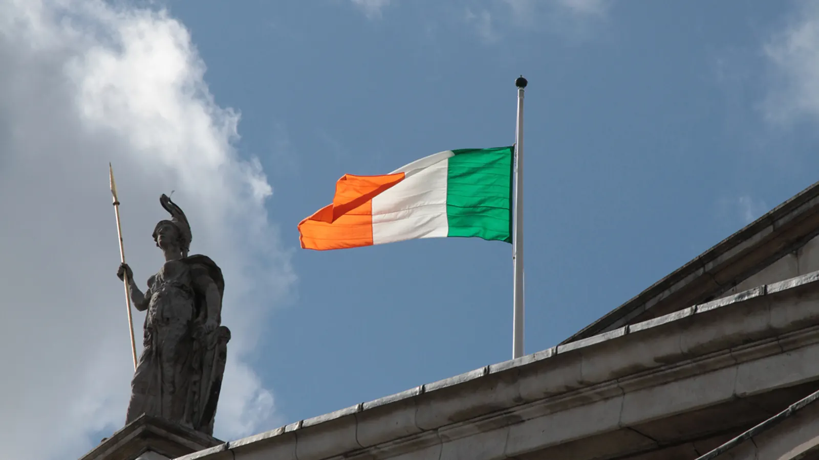 The National Flag on the General Post Office at the 1916 Easter Rising commemoration