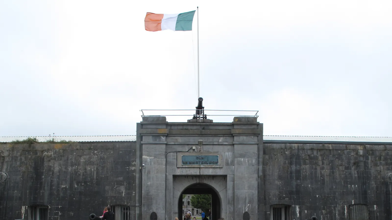 The Irish tricolour above the gates of Fort Mitchel on Spike Island