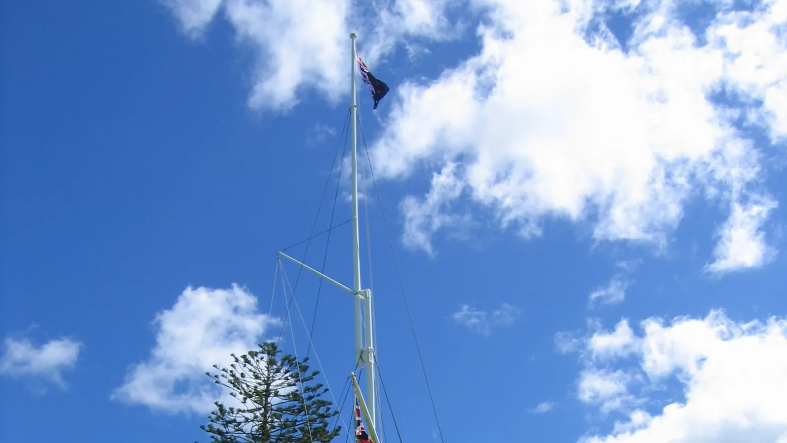 The flagstaff at the Waitangi Treaty Grounds