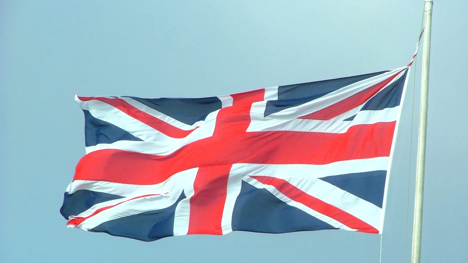 The Union Flag flying in the wind